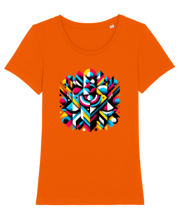 ABSTRACT GEOMETRIC MINIMALIST 1 Bright Orange