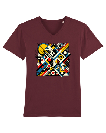 ABSTRACT GEOMETRIC MINIMALIST 2 Burgundy
