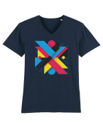 ABSTRACT GEOMETRIC MINIMALIST 3 Tricou mânecă scurtă guler V Bărbat Presenter