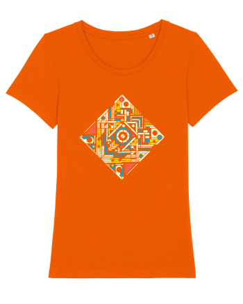ABSTRACT GEOMETRIC MINIMALIST 4 Bright Orange