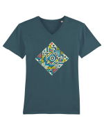 ABSTRACT GEOMETRIC MINIMALIST 4 Tricou mânecă scurtă guler V Bărbat Presenter