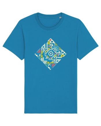 ABSTRACT GEOMETRIC MINIMALIST 4 Azur