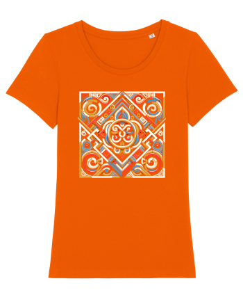 ABSTRACT GEOMETRIC 3 Bright Orange