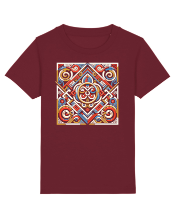 ABSTRACT GEOMETRIC 3 Burgundy