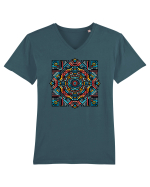 ABSTRACT GEOMETRIC 6 Tricou mânecă scurtă guler V Bărbat Presenter
