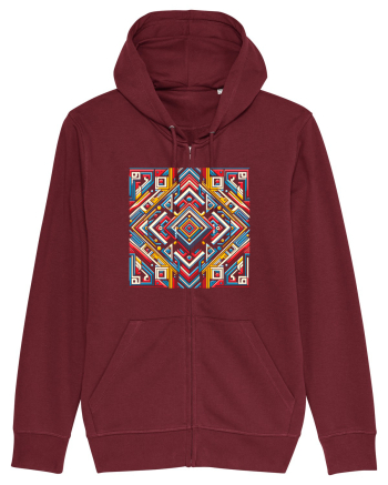 ABSTRACT GEOMETRIC MINIMALIST 5 Burgundy