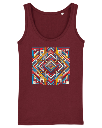 ABSTRACT GEOMETRIC MINIMALIST 5 Burgundy