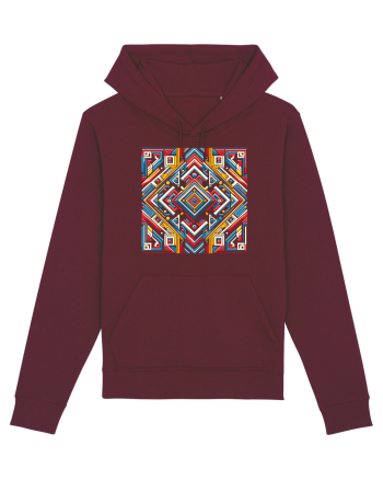 ABSTRACT GEOMETRIC MINIMALIST 5 Burgundy