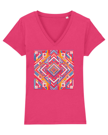 ABSTRACT GEOMETRIC MINIMALIST 5 Raspberry