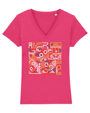 ABSTRACT GEOMETRIC 7 Raspberry