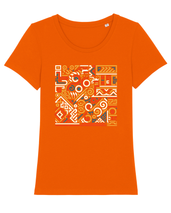 ABSTRACT GEOMETRIC 7 Bright Orange