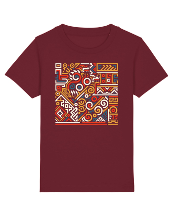 ABSTRACT GEOMETRIC 7 Burgundy