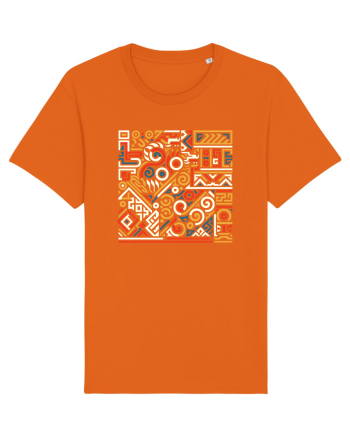 ABSTRACT GEOMETRIC 7 Bright Orange