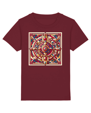 ABSTRACT GEOMETRIC 8 Burgundy