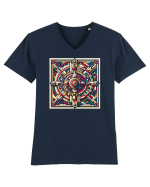 ABSTRACT GEOMETRIC 8 Tricou mânecă scurtă guler V Bărbat Presenter