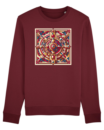 ABSTRACT GEOMETRIC 8 Burgundy