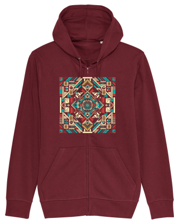 ABSTRACT GEOMETRIC MINIMALIST 8 Burgundy