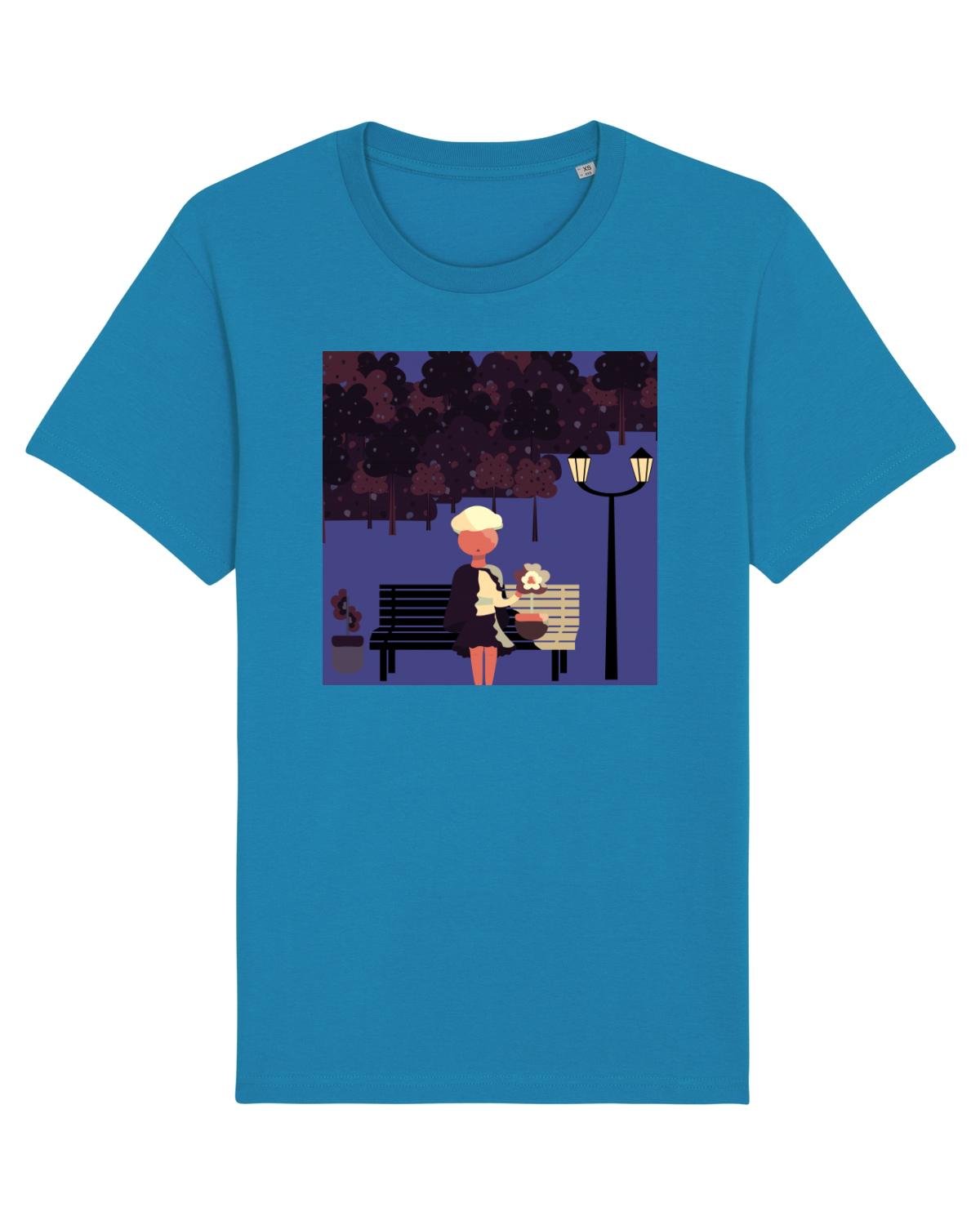 Tricou mânecă scurtă Unisex Rocker Azur
