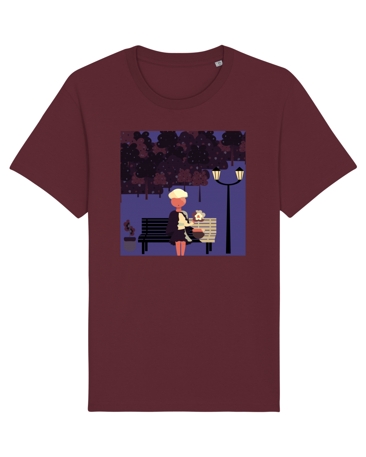 Tricou mânecă scurtă Unisex Rocker Burgundy