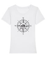 Find your way Tricou mânecă scurtă guler larg fitted Damă Expresser
