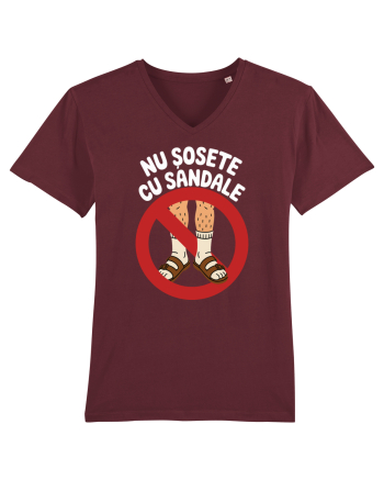 Nu Sosete cu Sandale Burgundy