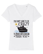 CRAZY CRUISE Tricou mânecă scurtă guler V Damă Evoker
