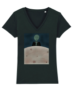 Green Martian Tricou mânecă scurtă guler V Damă Evoker