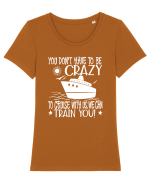 Cruise with us Tricou mânecă scurtă guler larg fitted Damă Expresser