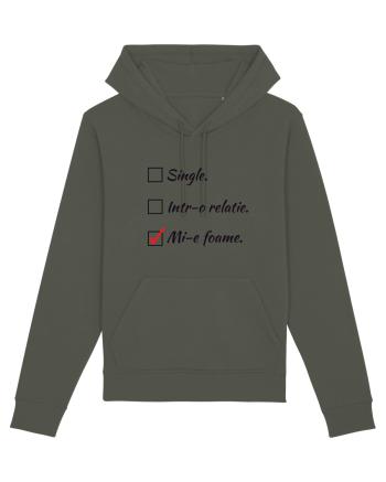 Single. Într-o relație. Mie foame. Khaki