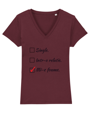 Single. Într-o relație. Mie foame. Burgundy