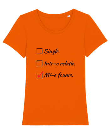 Single. Într-o relație. Mie foame. Bright Orange