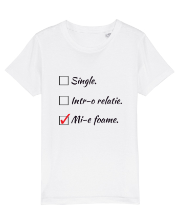 Single. Într-o relație. Mie foame. White