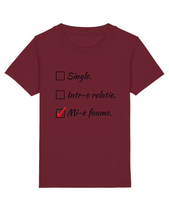 Single. Într-o relație. Mie foame. Burgundy