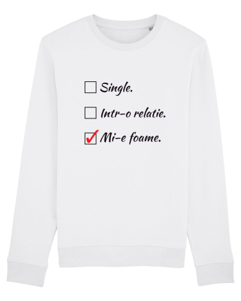 Single. Într-o relație. Mie foame. White