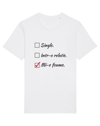Single. Într-o relație. Mie foame. White