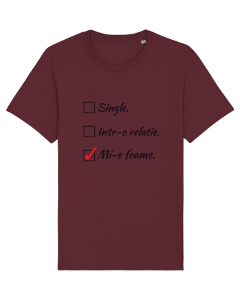 Single. Într-o relație. Mie foame. Burgundy
