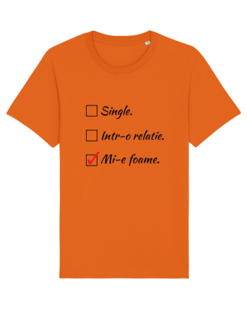 Single. Într-o relație. Mie foame. Bright Orange