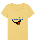 Am ras, am glumit, m-am îndrăgostit  Tricou mânecă scurtă guler larg fitted Damă Expresser