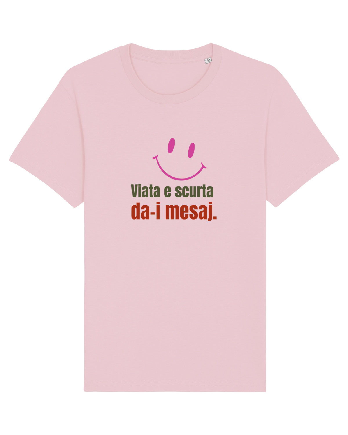 Tricou mânecă scurtă Unisex Rocker Cotton Pink