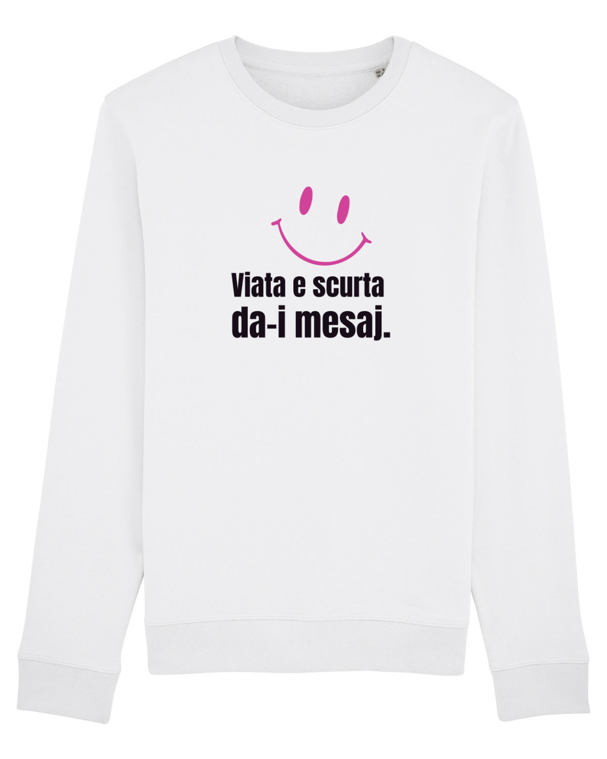 Bluză mânecă lungă Unisex Rise White
