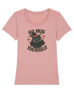 Go hug yourself - Halloween bat style Tricou mânecă scurtă guler larg fitted Damă Expresser