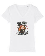 Go hug yourself - Halloween witch style Tricou mânecă scurtă guler V Damă Evoker