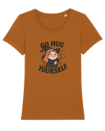 Go hug yourself - Halloween witch style Tricou mânecă scurtă guler larg fitted Damă Expresser