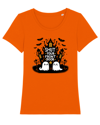 Shut yout front door - 2 ghosts Bright Orange