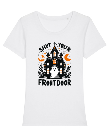 Shut your front door - cute  ghost White