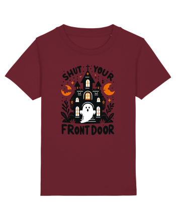 Shut your front door - cute  ghost Burgundy