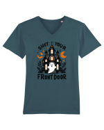 Shut your front door - cute  ghost Tricou mânecă scurtă guler V Bărbat Presenter