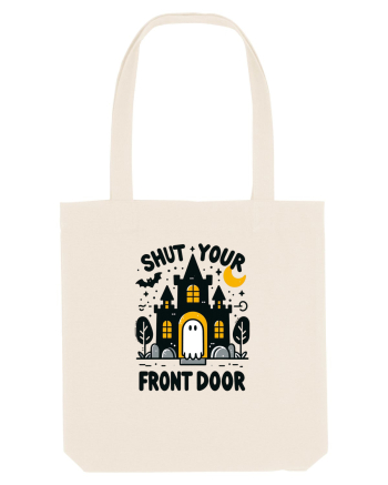 Shut your front door - cute yellow  ghost Natural