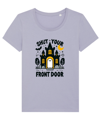 Shut your front door - cute yellow  ghost Lavender