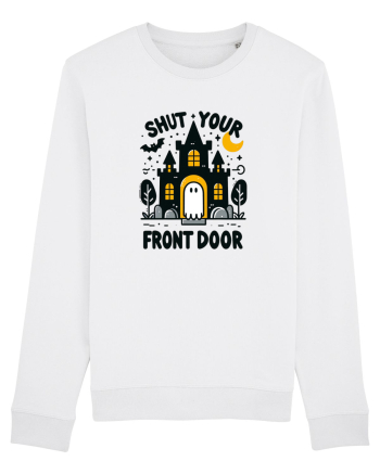 Shut your front door - cute yellow  ghost White